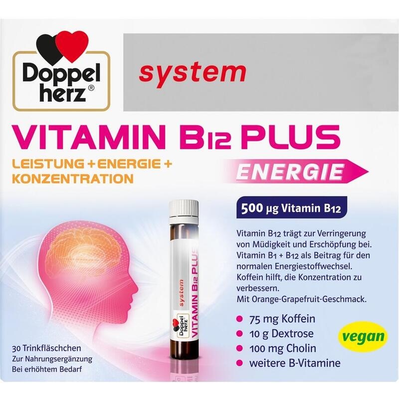 DOPPELHERZ Vitamin B12 Plus system Trinkampullen